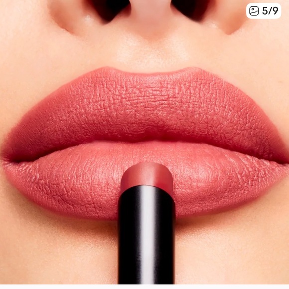 New! MAC Powder Kiss Velvet Blur Slim Lipstick in PEPPERY PINK - Picture 2 of 4